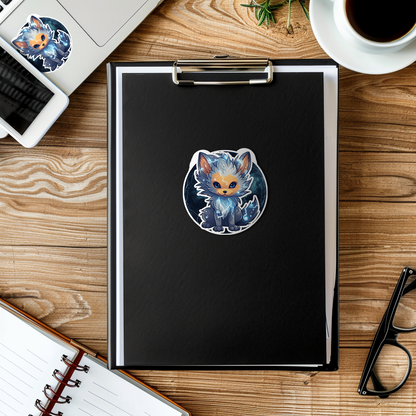 Lightning Fox Sticker - Elemental Foxes Series